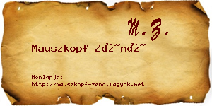 Mauszkopf Zénó névjegykártya
